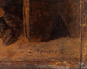 David Teniers d.y Hans efterföljd, Kritpipsrökande man- Allegori över doften.