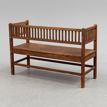 a wooden sofa from around 1900.