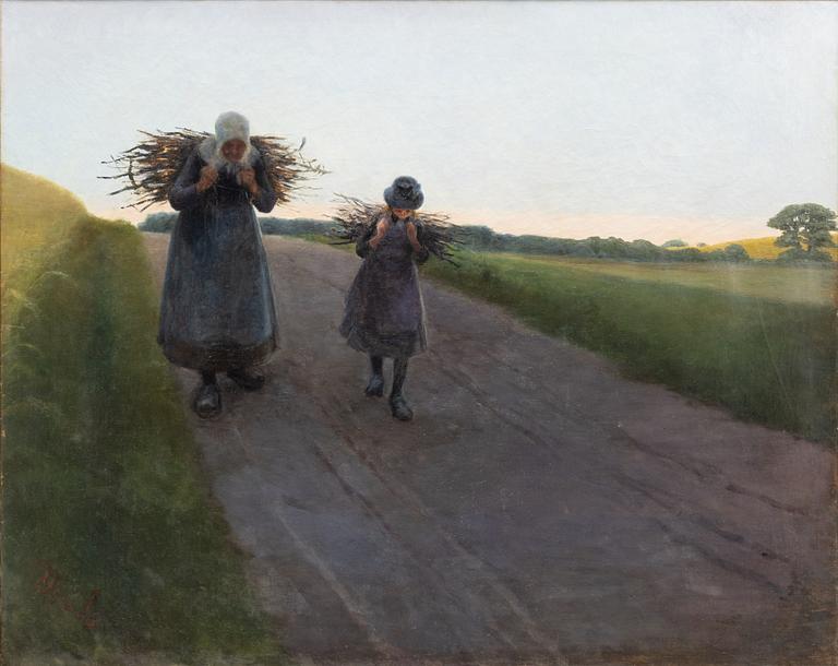 Alfred Larsen, Twilight by the road.