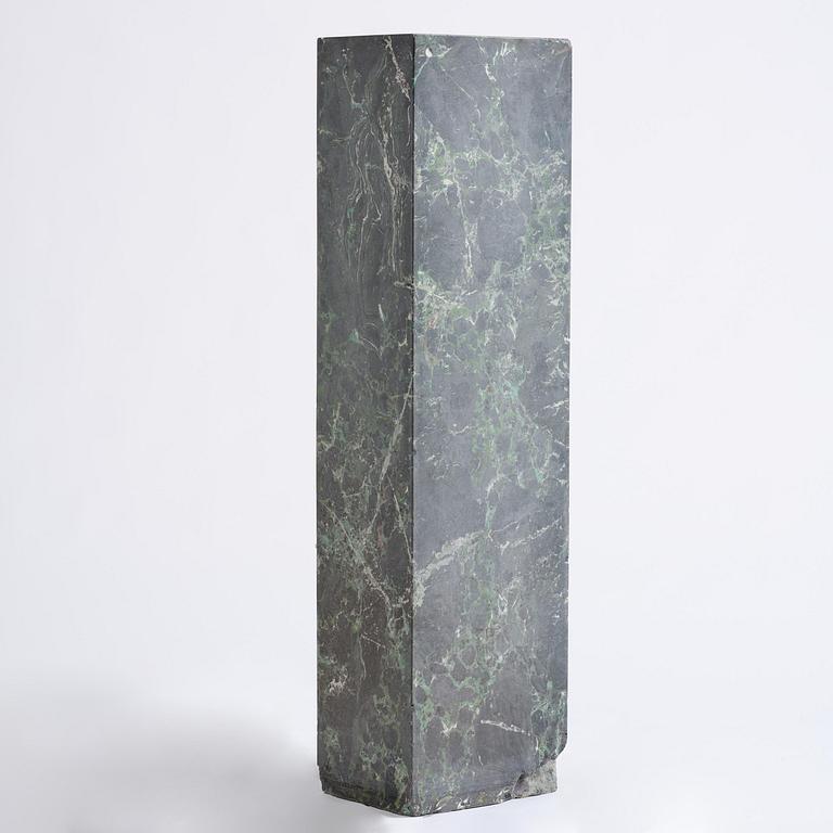 A black Scagliola 20th century column.