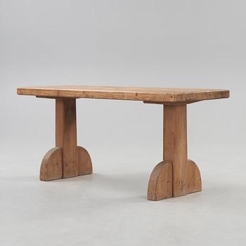 An Axel Einar Hjorth stained pine 'Sandhamn' table, Nordiska Kompaniet, 1930's.