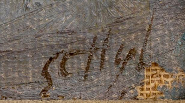 JULES SCHYL, a signed oilpainting on board.