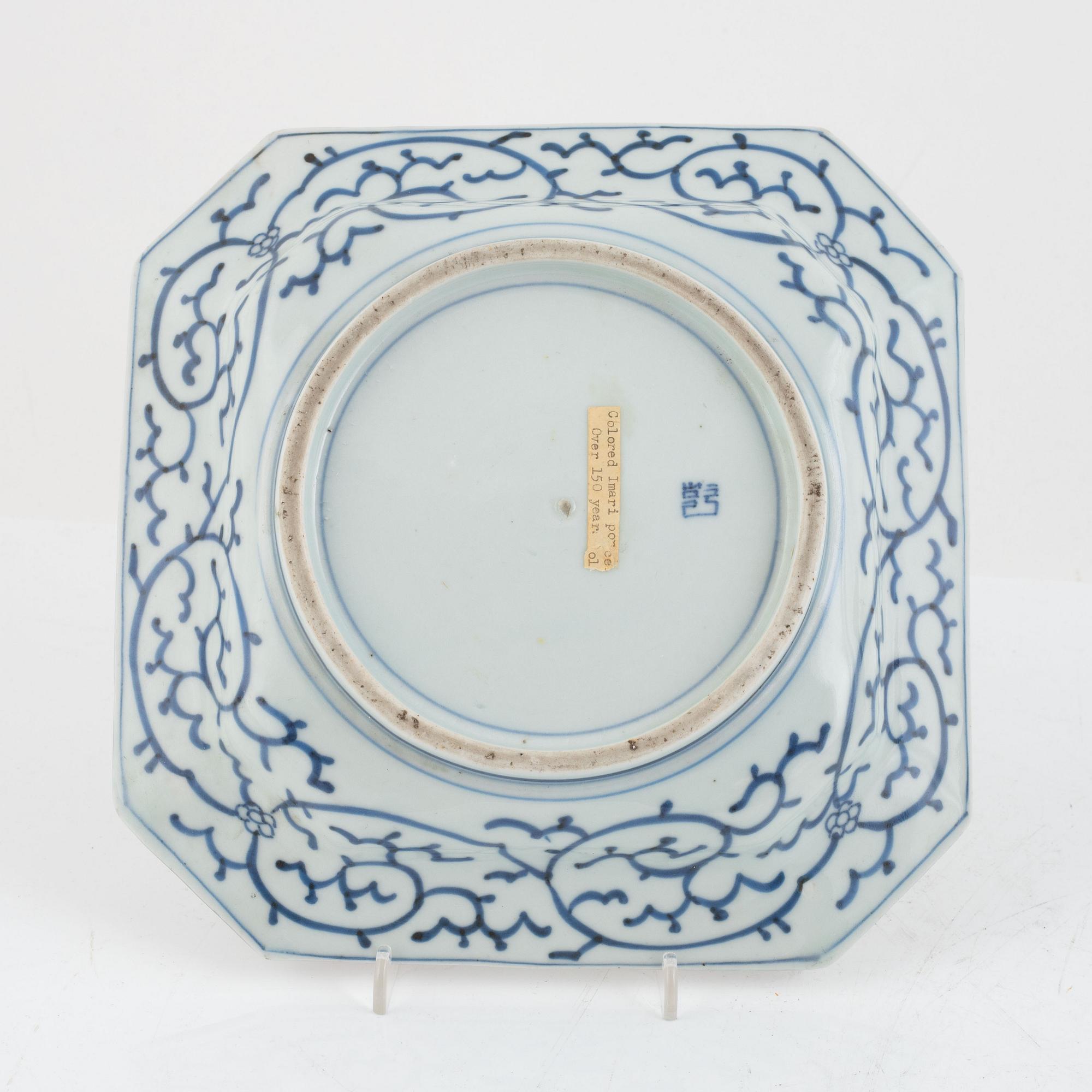 An Arita bowl and five side dishes, Japan, Meiji (1868-1912).