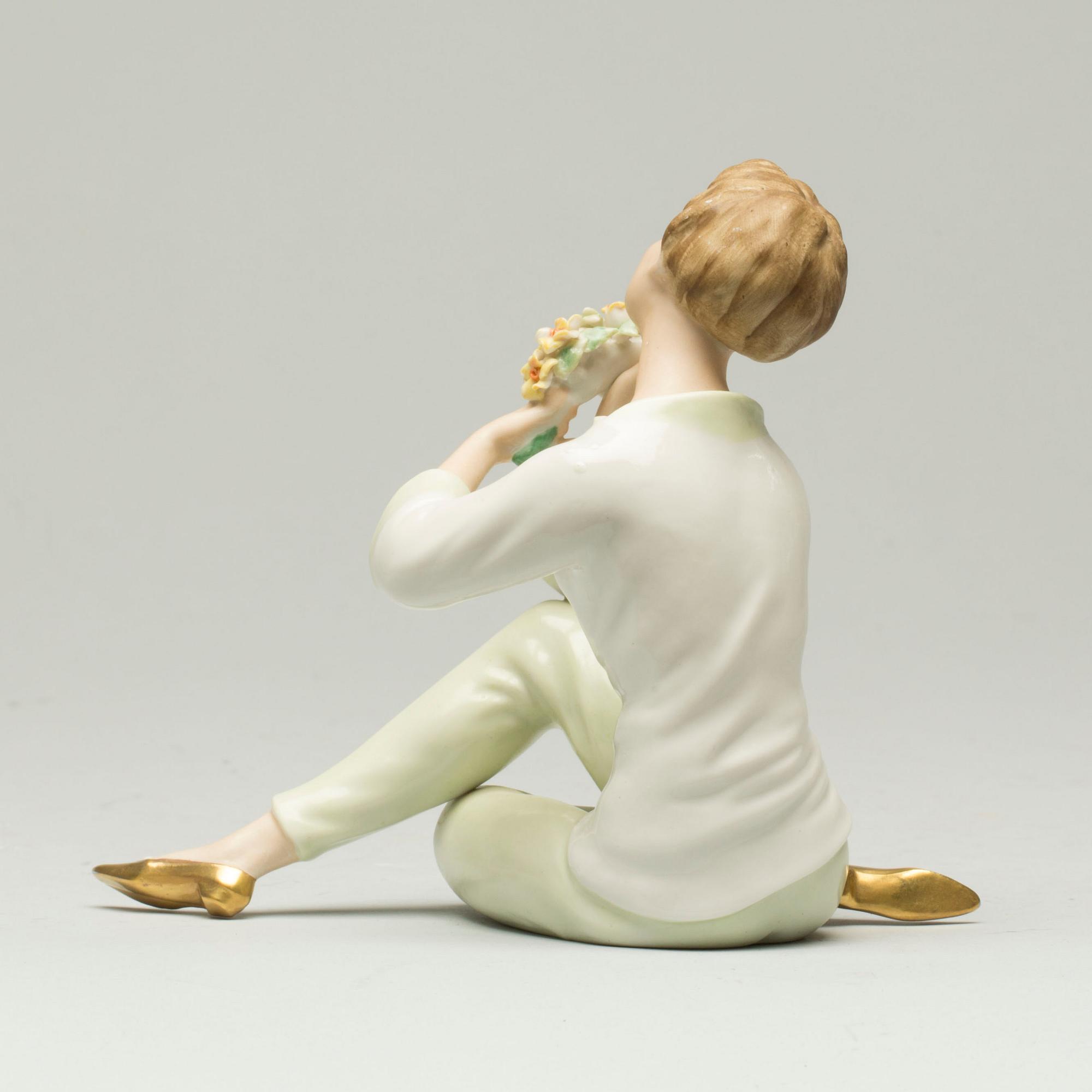 FIGURIN, porslin, Wallendorf, Tyskland. 1900-talets mitt.