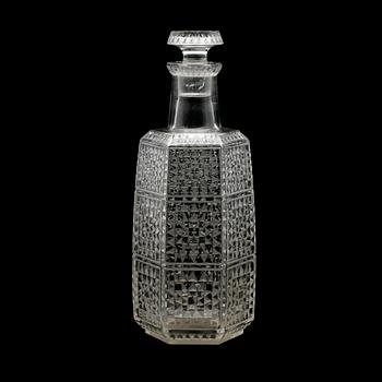 KARAFF, glas, modell 3169, "Dundee Mosaique", René Lalique, Frankrike, 1900-talets första hälft.