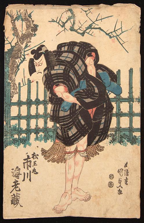 Utagawa Kunisada, färgträsnitt, Japan 1800-tal.