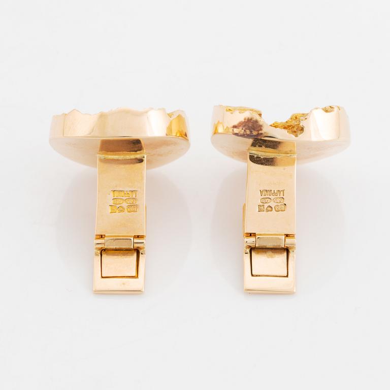 Björn Weckström, 14K gold cufflinks, Lapponia 1993.