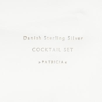 BESTICKUPPSÄTTNING, 13 delar, sterlingsilver, Coctail Set "Patricia", W&S Sörensen, Danmark.