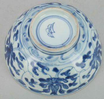 SKÅL, porslin, Kina Transition (1619-1683).