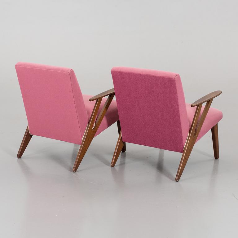 A pair of Danish 1950/60's armchairs.