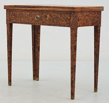 A Gustavian 18th century card table by J. Siölin.