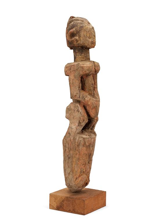 FETISH. Wood. Tellem/Dogon tribe. Mali mid - second half of the 19th century. Height 34 cm.