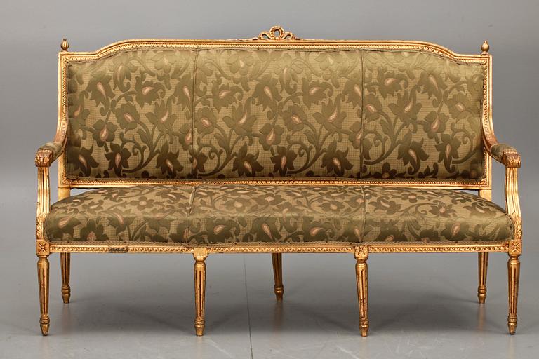 SALONGSMÖBEL, 5 delar, Louis XVI-stil, 1800-tal.