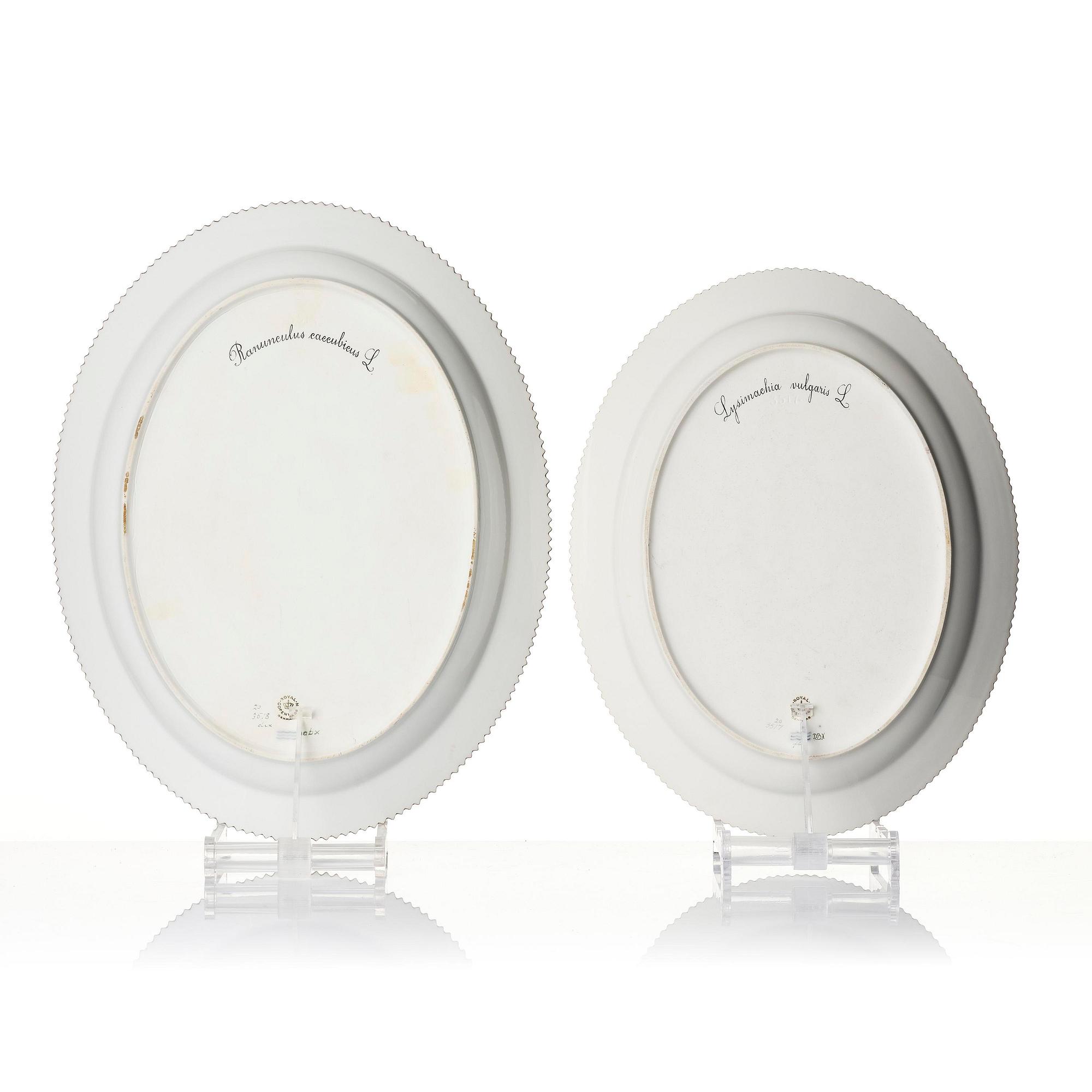 A set of two Royal Copenhagen 'Flora Danica' serving dishes, Denmark, 20th century.