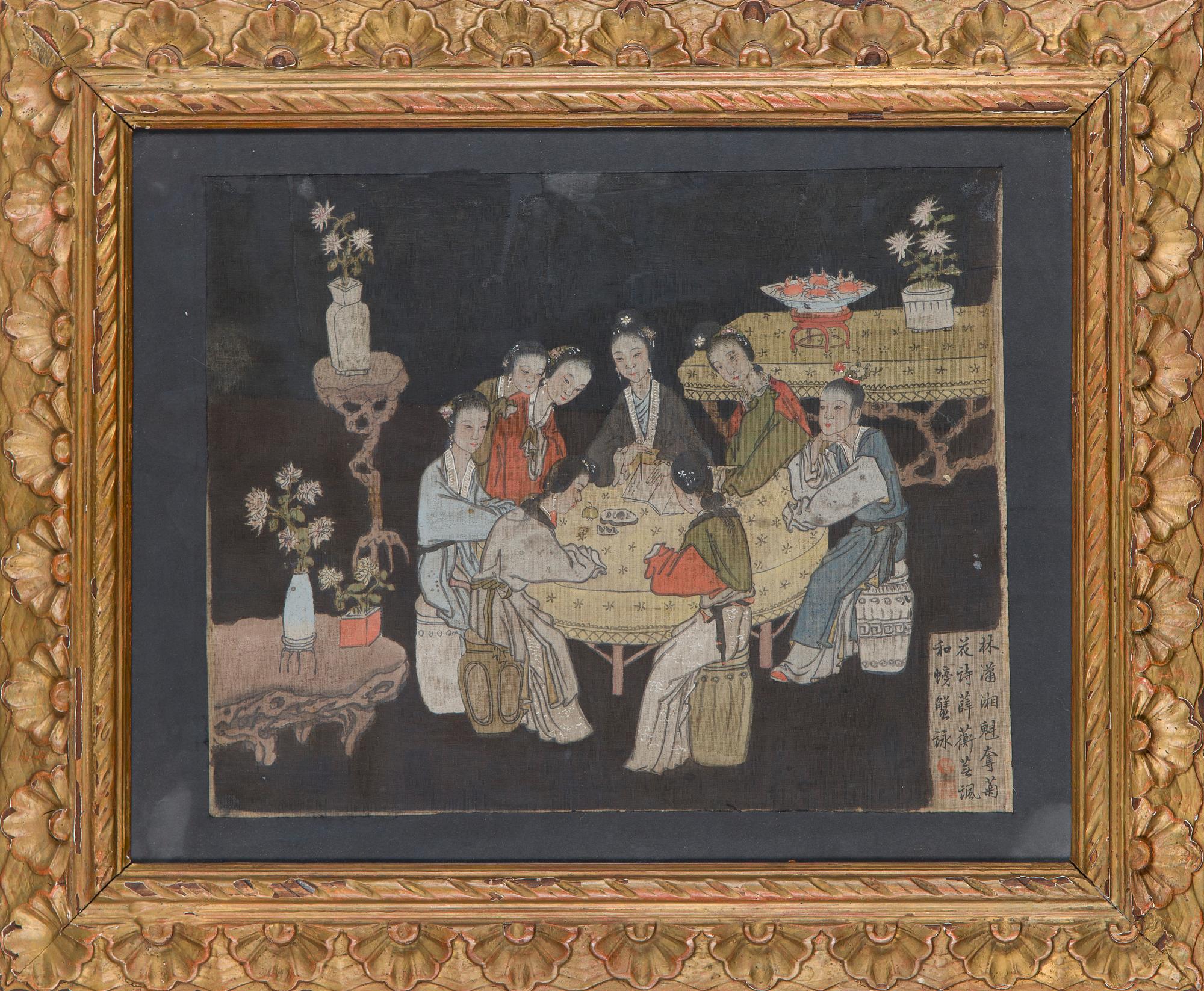 Unknown artist, A scene from the Chinese novel 'Dream of the Red Chamber'.