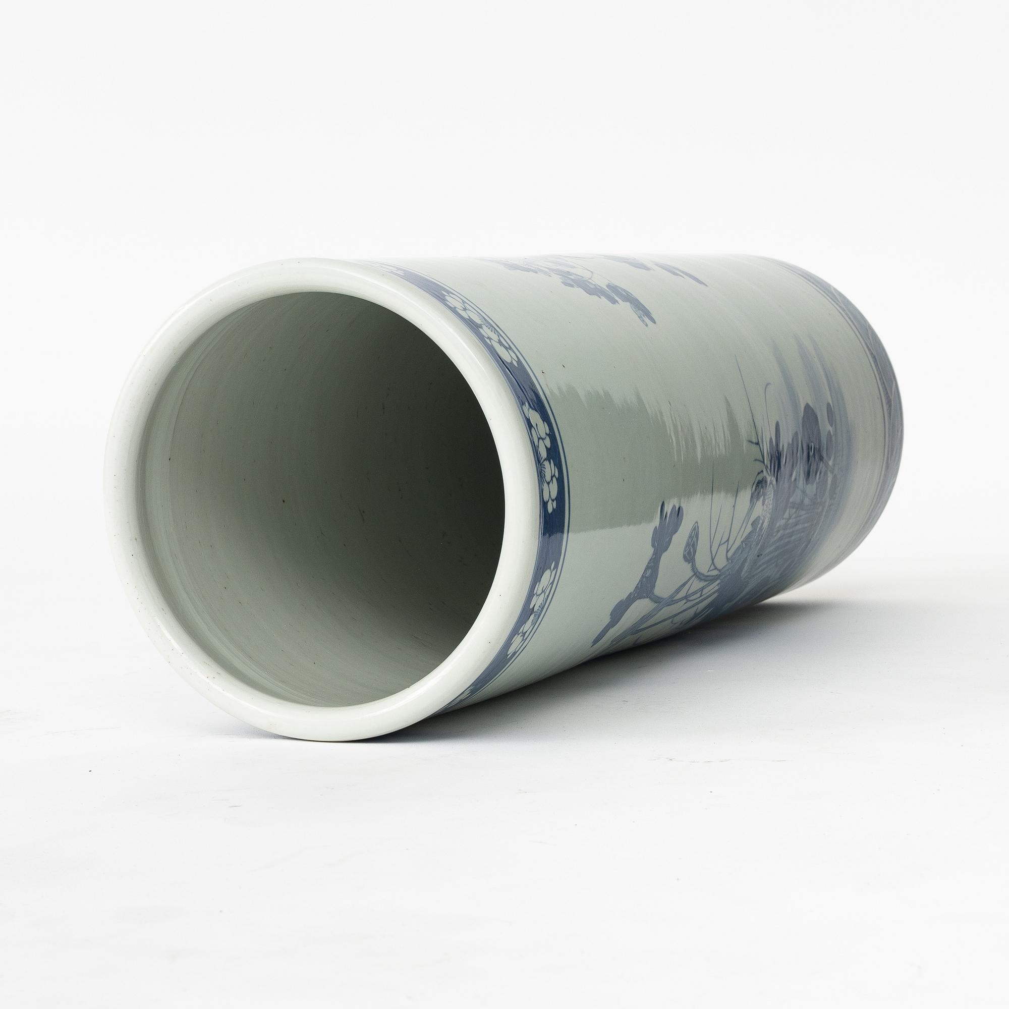 Paraplyställ, porslin, Kina, 1900-tal.