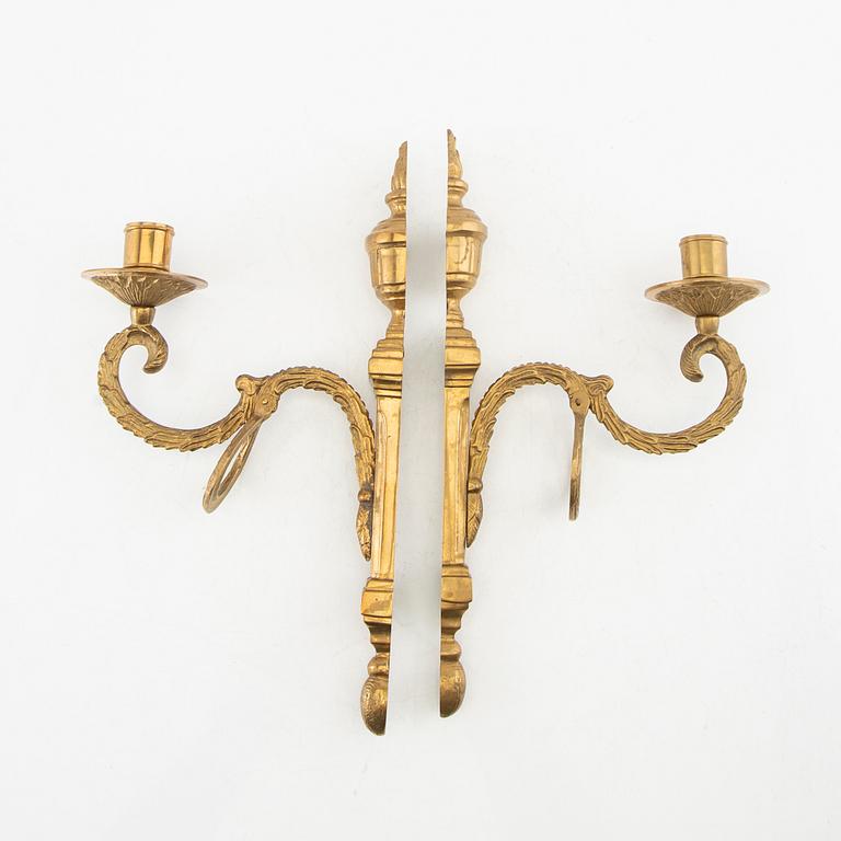 Wall sconces, a pair, "Törne," from IKEA's 18th-century series, 1990s.