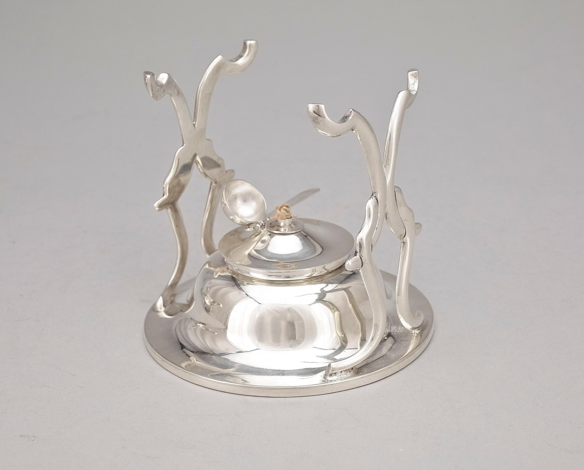 SÅSKANNA MED RECHAUD, sterlingsilver, Mexico, 1900-tal. Totalvikt ca 725 g.