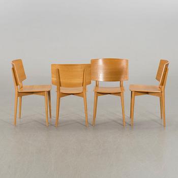 JONAS LINDVALL, a set of six chairs  "Oak", Skandiform, 2000's.