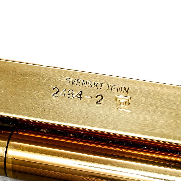 Josef Frank, a pair of brass wall lamps no 2484, Svenskt Tenn, Sweden.