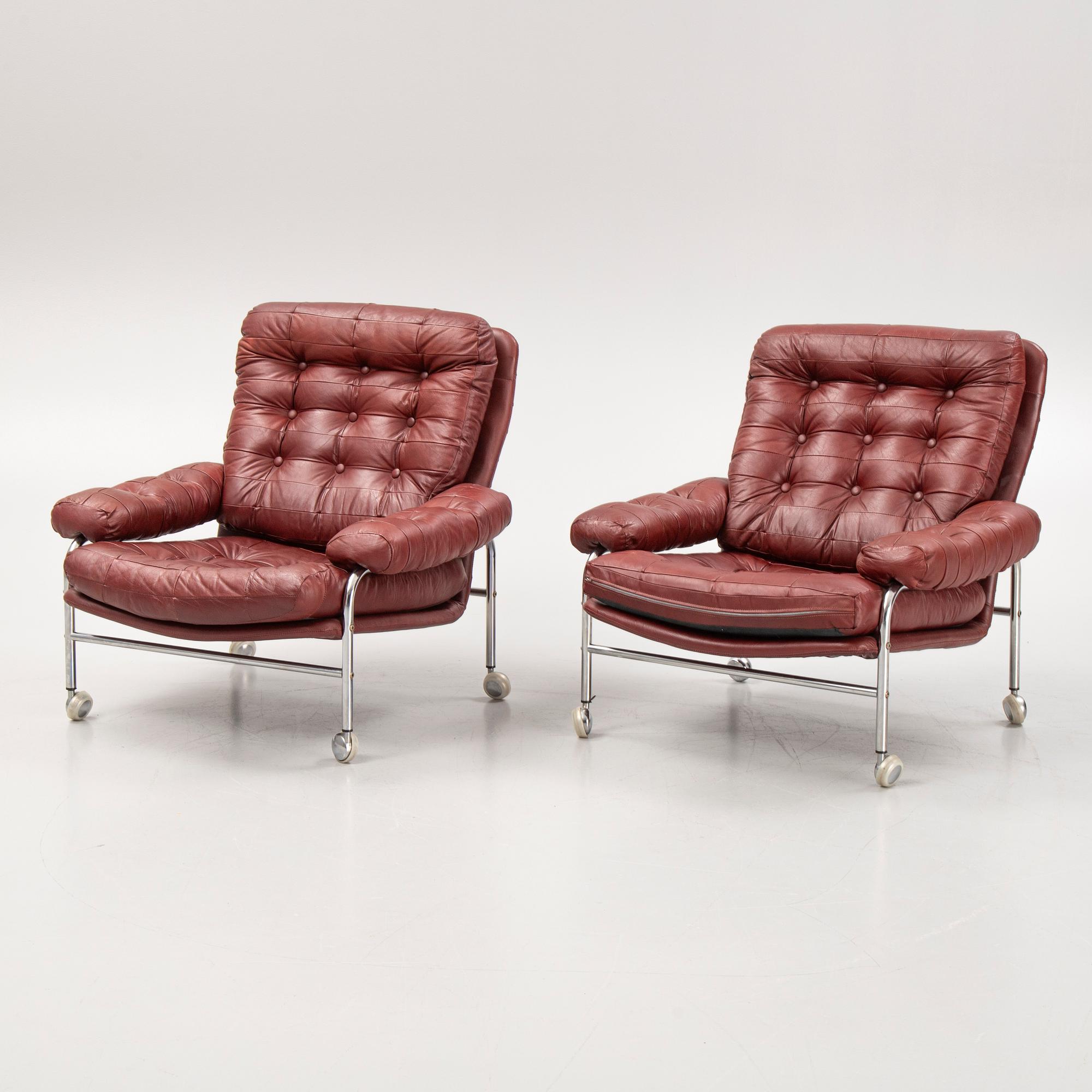 A pair of armchairs, Ulferts, 1970's.