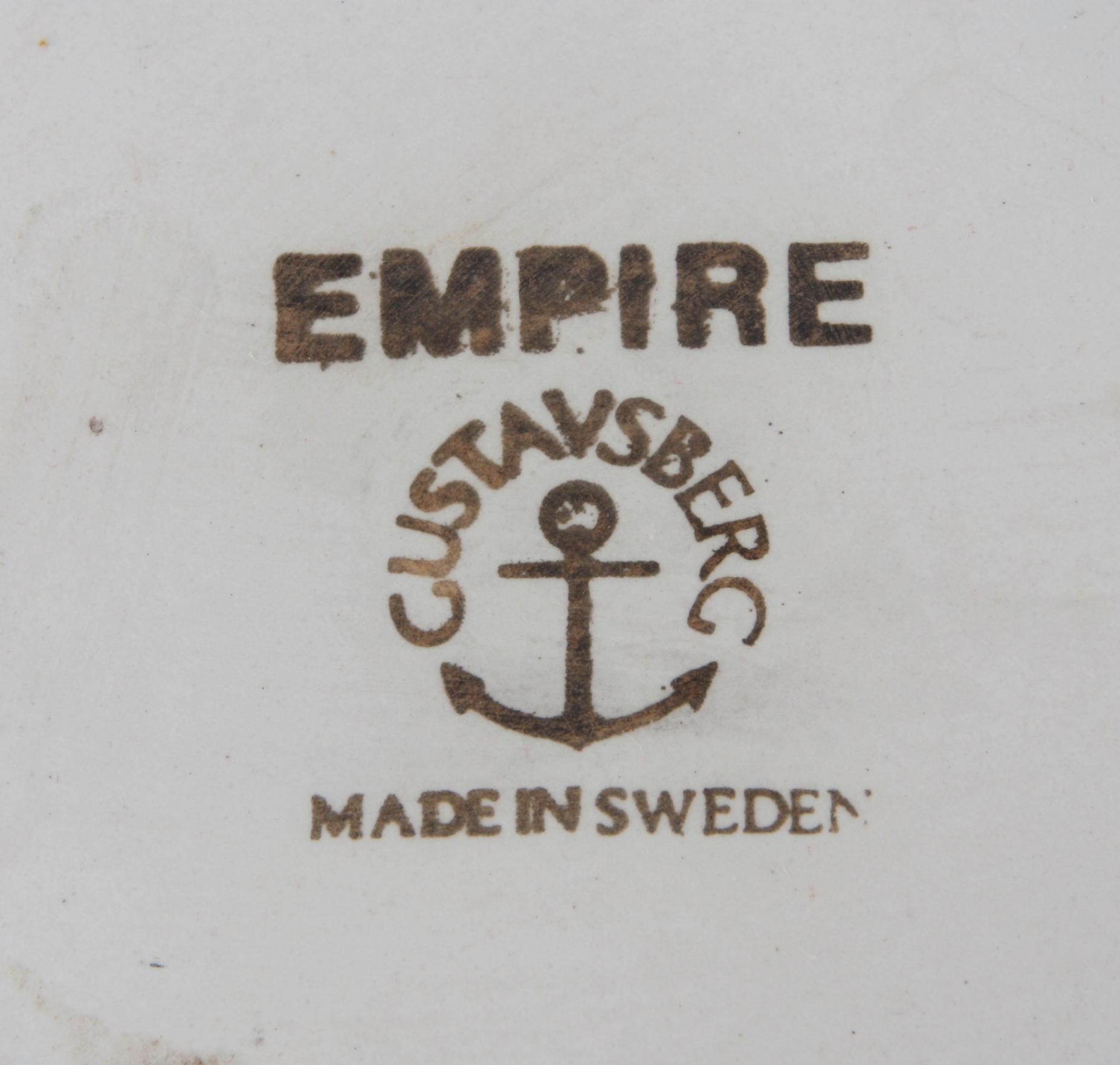 YTTERFODER, 6 st, porslin, "Empire", Gustavsberg.
