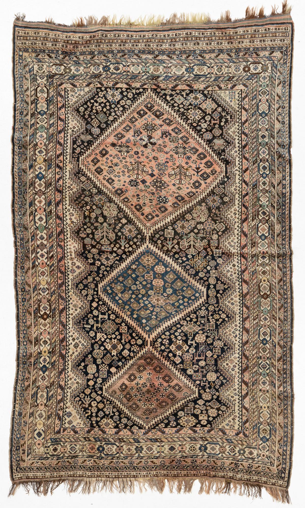 Matta, Shiraz Kashkai, antik, ca 284 x 171 cm.