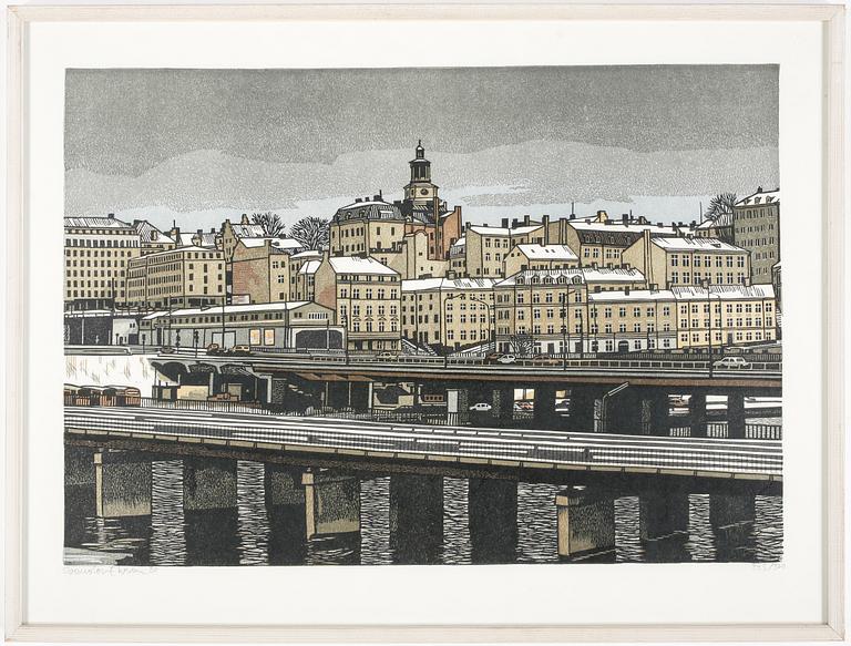 SVENOLOV EHRÉN, färglitografier, 5 st, signerade och numrerade 242, 249, 30, 40, 295 /360.