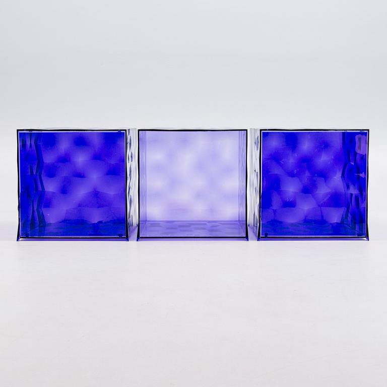 FÖRVARINGSLÅDOR, 3 st, "Optic Cubs" Patrick Jouin, Kartell, 2000-tal.