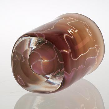 An Ingeborg Lundin Ariel glass vase, Orrefors 1972.