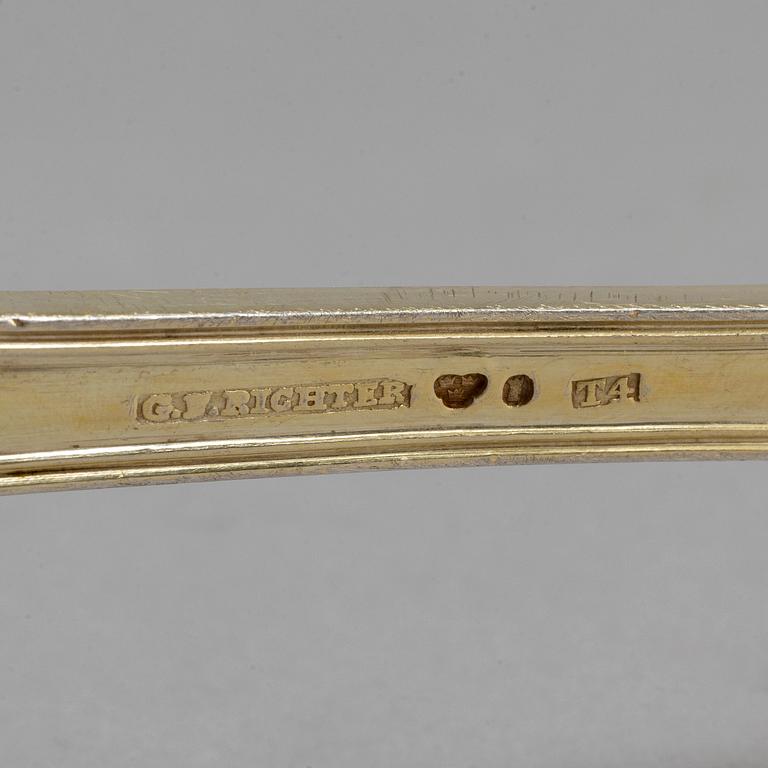 A gilt silver spoon, 'Kings Pattern', GW Richter, 1849.