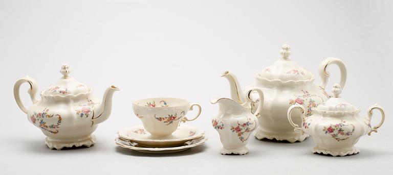TESERVIS, 25 del, porslin, Pompadour, Rosenthal.