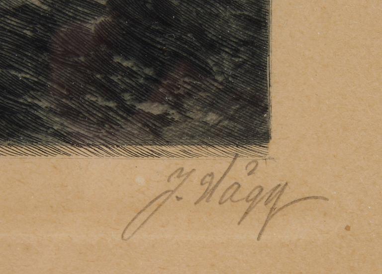 HÄGG, JACOB, etsning, sign.