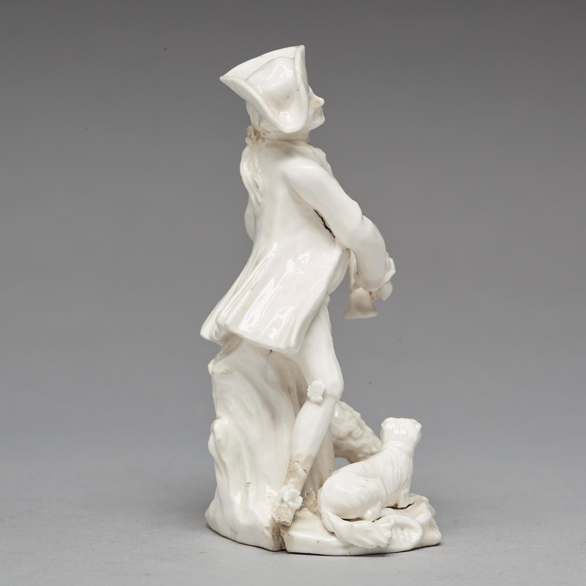 FIGURIN, mjukt porslin. Marieberg, 1700-tal.
