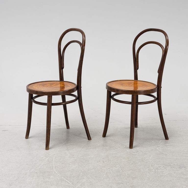 Six Thonet type chairs, Rumania, 20th Century.