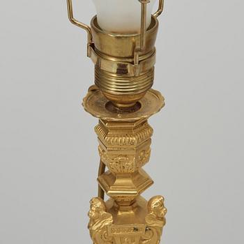 A pair of ormolu table lamps second half of the 19th century.