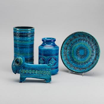 BITOSSI, 4 st, keramik, "Rimini Blue", Aldo Londi, Bitossi, 1900-talets andra hälft.