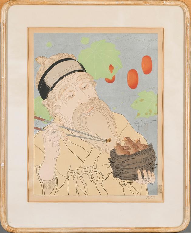 PAUL JACOULET, woodcut, signed, 1941.