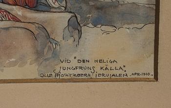 OLLE HJORTZBERG, akvarell, sign. och daterad 1900.