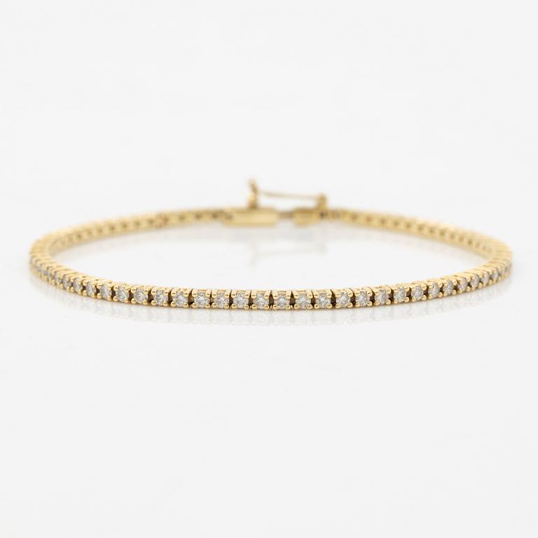 Tennis bracelet, 18K gold with brilliant-cut diamonds, total approx. 1.54 ct.