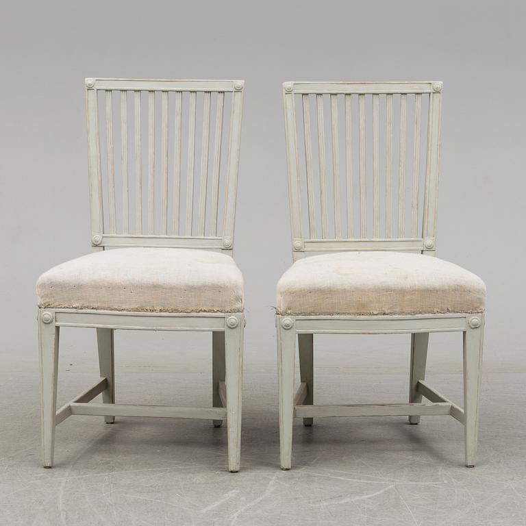 EPHRAIM STÅHL, stolar, ett par, sengustavianska, omkring år 1800.
