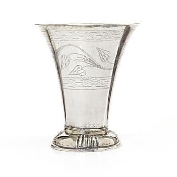 A parcel-gilt silver beaker, mark of Anders Gottfrid Roos, Turku, Finland, 1811.