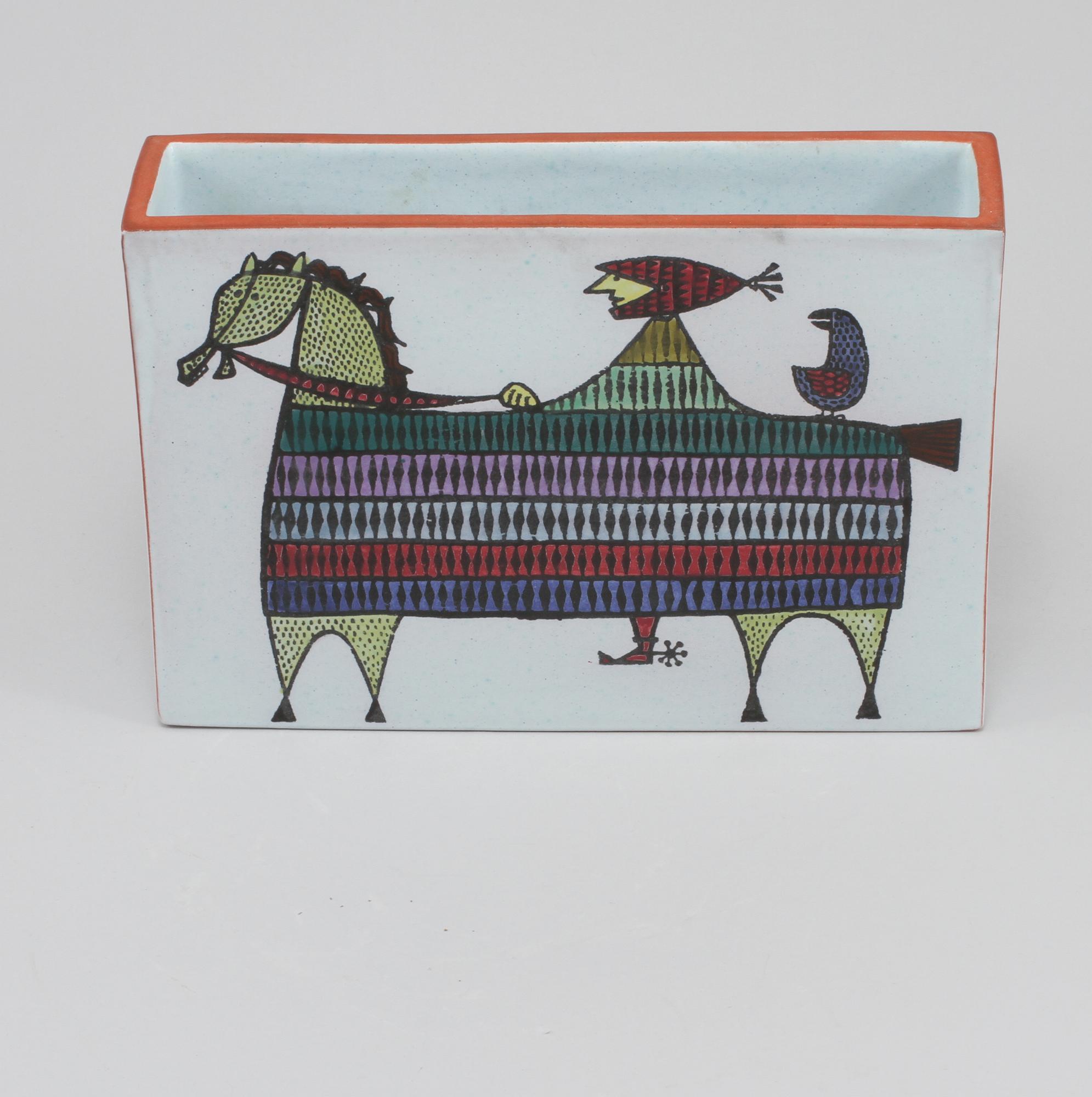 VAS, fajans, "Karneval", Stig Lindberg, Gustavsberg Studiohand, 1958-1962.