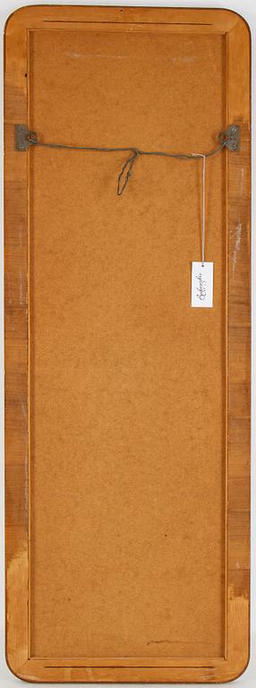A teak mirror, mid 20th century.
