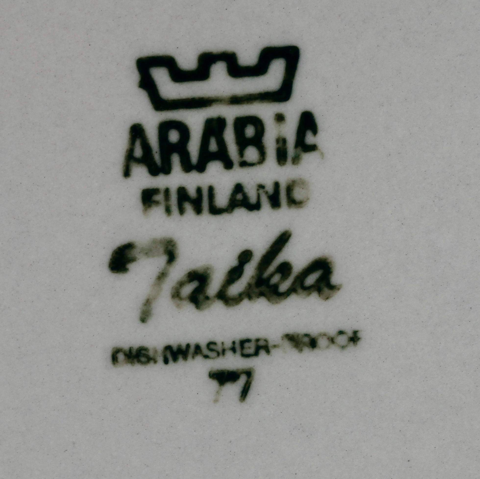 SERVIS, 57 delar, porslin, "Taika", Arabia, Finland 1900-talets mitt.