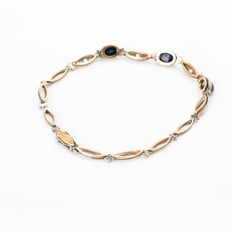 Bracelet, 18K gold, sapphires and diamonds, Heribert Engelbert AB, Stockholm, 1954.