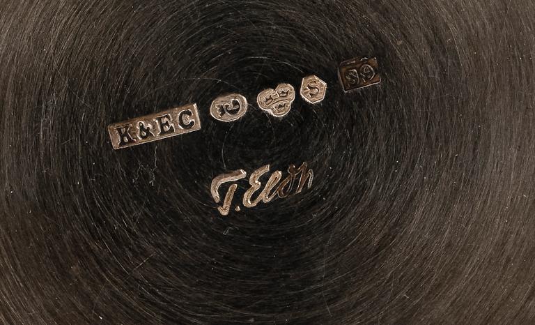 PARTI SILVER, 22 delar, bla Sverige, England, 1800/1900-tal. Silvervikt ca 1060g.