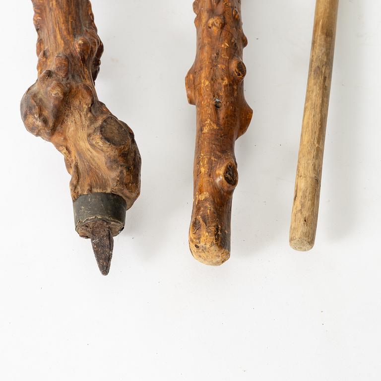 A set of three canes, 18th / 19th century.