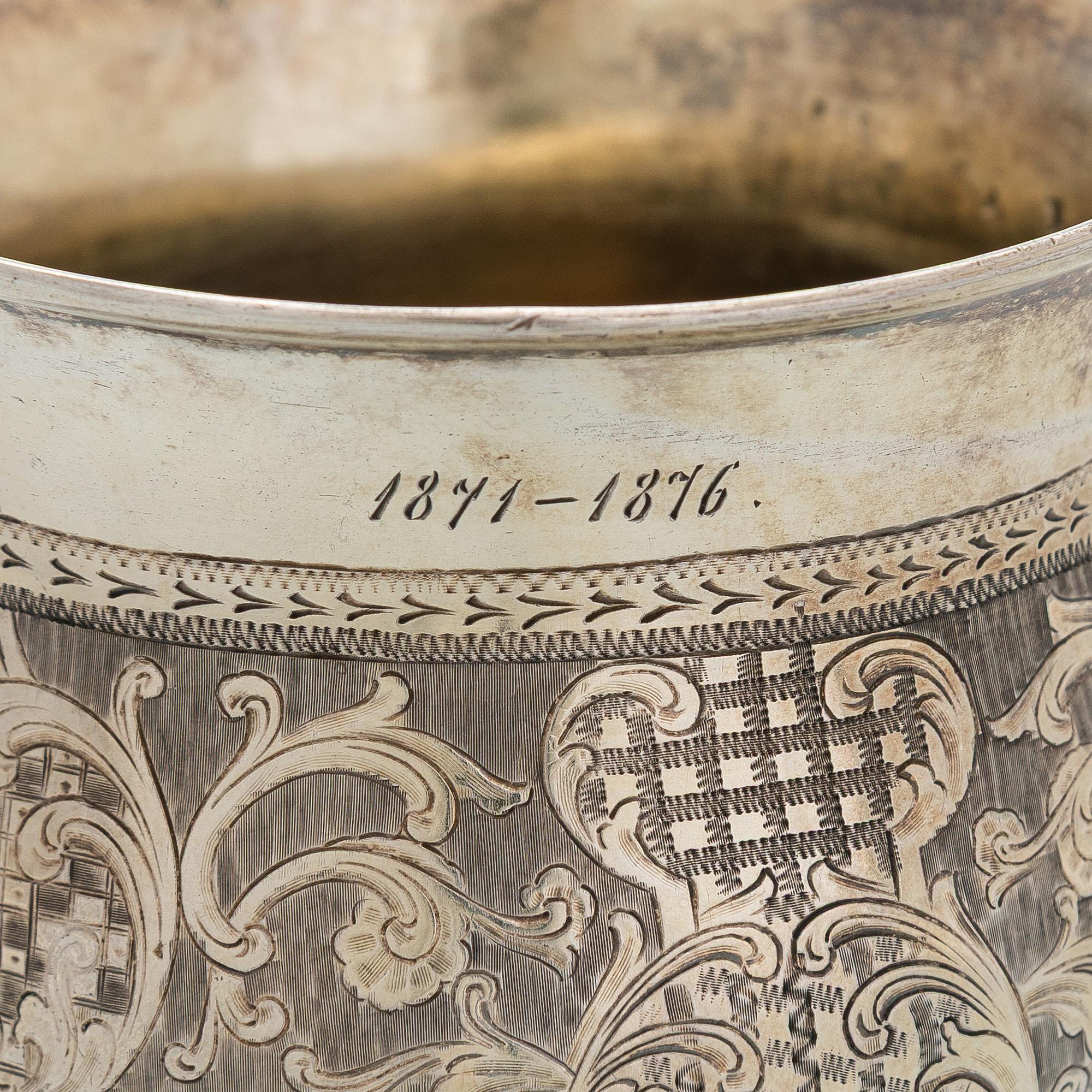 Bägare, silver, Moskva 1848.