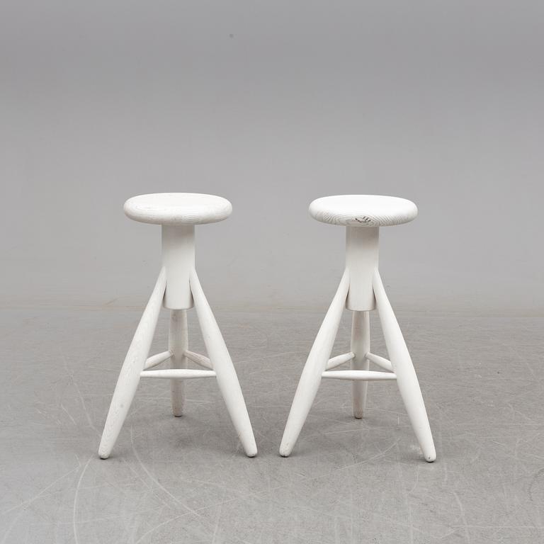 EERO AARNIO, a pair of 'Rocket' bar stools, from Artek, designed 1995.